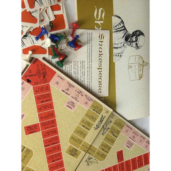 The Game of Shakespeare - 1966 Avalon Hill Bookcase Board Game Quote Cards - Picture 3 of 3